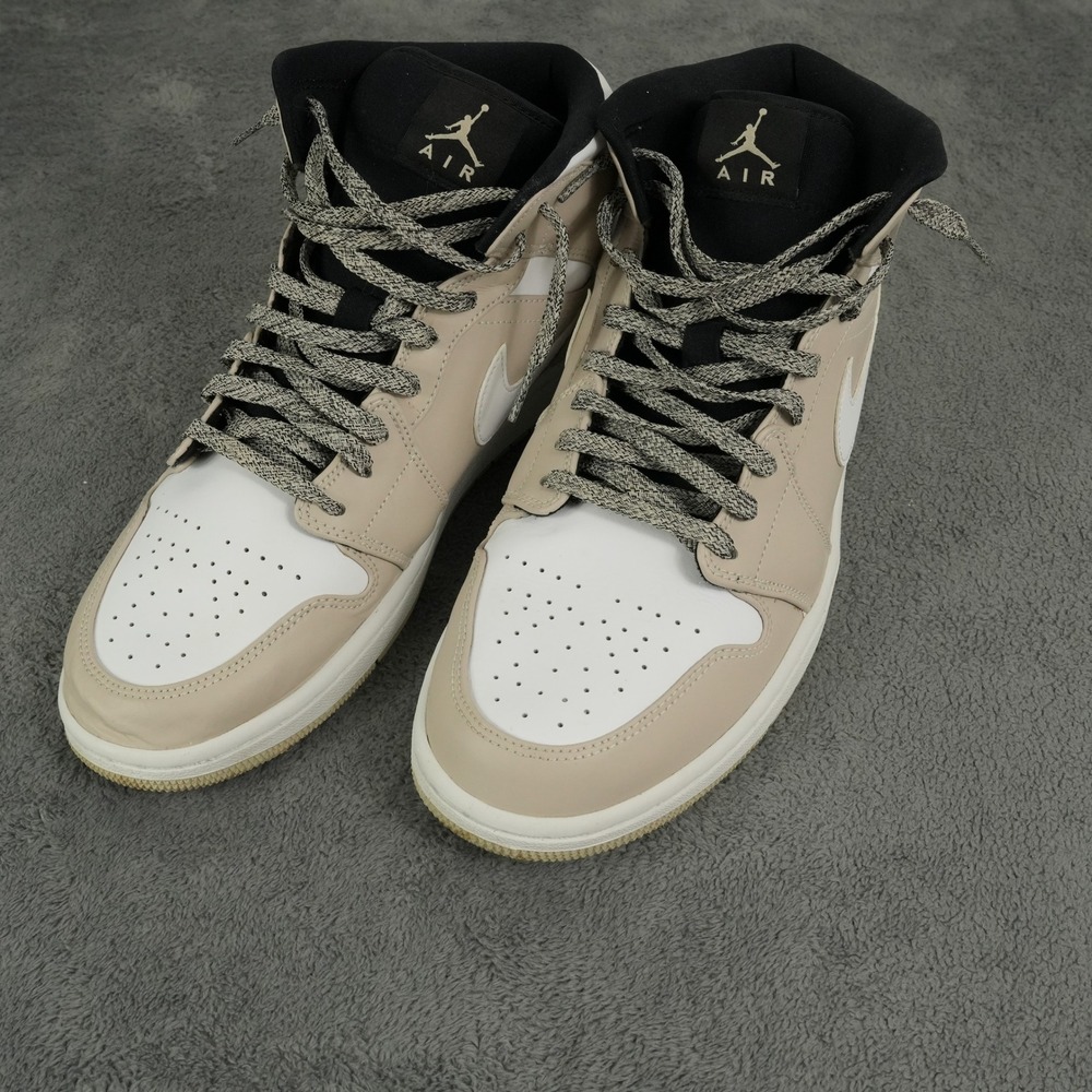 Jordan Air Jordan 1 Mid Mens 11.5 Desert Sand Nike Basketball Shoe 554724-047
